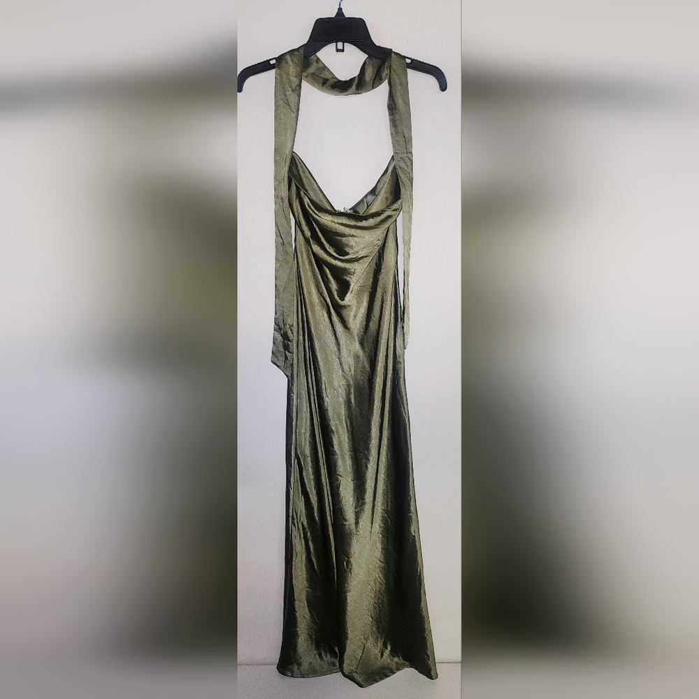 NWT- Sndys Angelina Neck Tie Maxi Dress Sz M - Picture 2 of 10